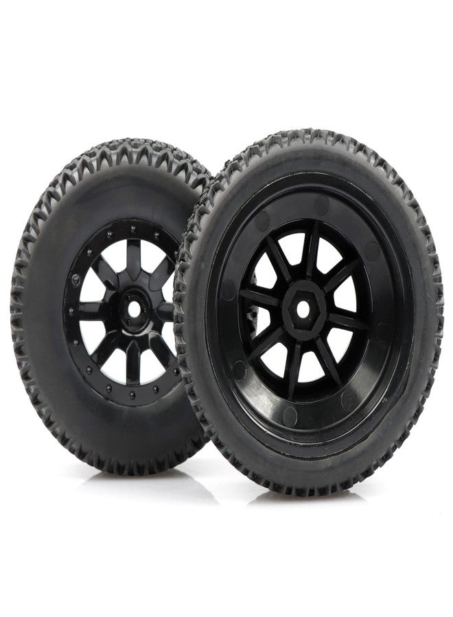 Aimrock 1/10 Glued 12mm Hex Short Course SC Trucks Wheels and Tires Combo, OD 4.3'' for Slash 2WD 4WD Blackout Losi Tenacity Off-Road Car, Set of 4 - Image 4